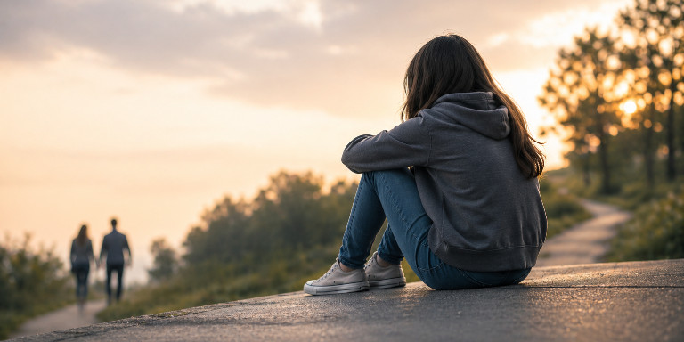 Jugendliche ziehen sich zurück